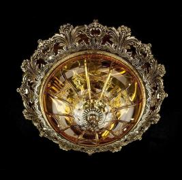 Потолочный светильник Art Glass SHARLEEN DIA 390 BRASS ANTIQUE TOPAS LIGHT