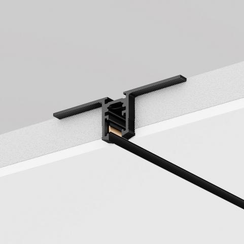 Шинопровод Maytoni Levity TRX184-122B, магнитный встраиваемый под шпаклевку, черный 2м