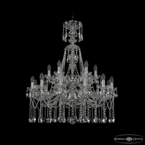 Люстра Bohemia Ivele Crystal 1413/12+6/300/XL-96/2d Ni