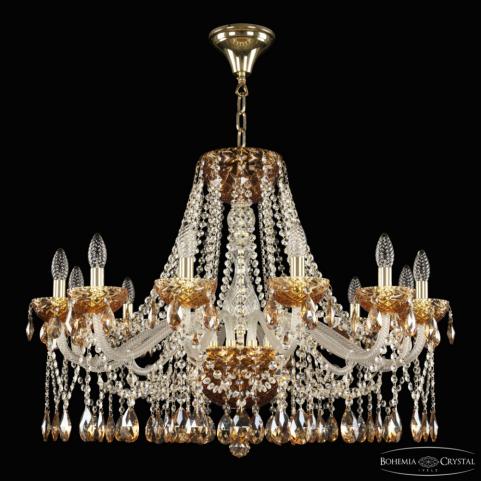 Люстра Bohemia Ivele Crystal 5413/12/300 G Amber/M-1F K721