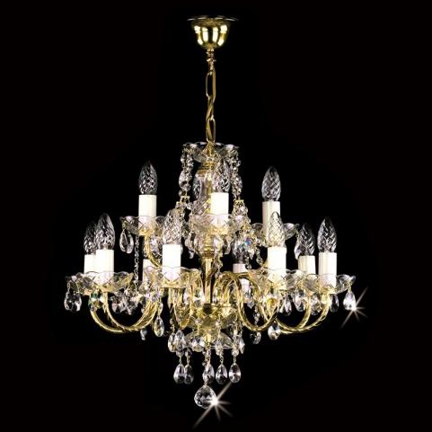 Люстра Art Glass ADELA XII. FULL CUT NICKEL CE