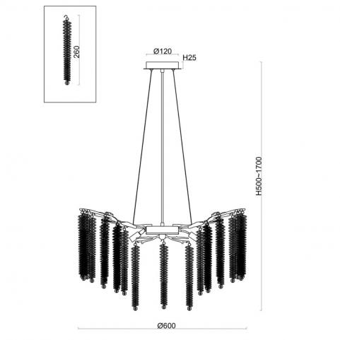 Подвесной светильник Freya Mineral FR1010PL-08G