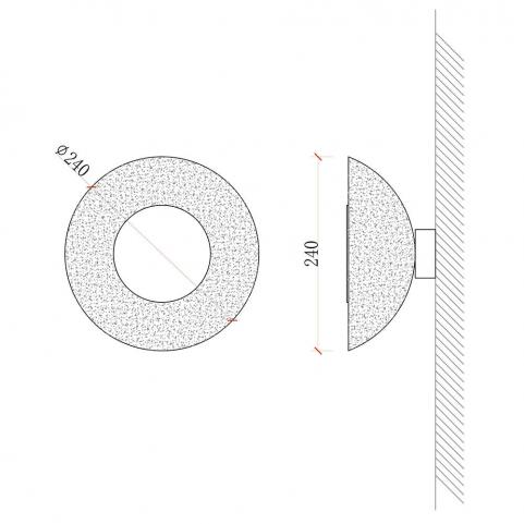 Бра Arte Lamp Asti A2441AP-1PB