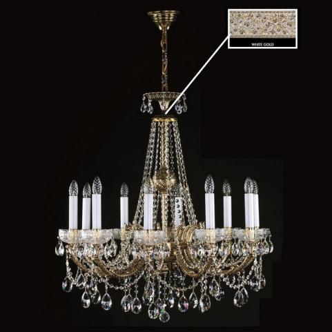 Люстра Art Glass CR 0006/10/20 WHITE GOLD CE