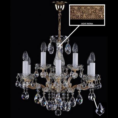 Люстра Art Glass MARIA TEREZIA 26 LIGHT PATINA VA-PE CE