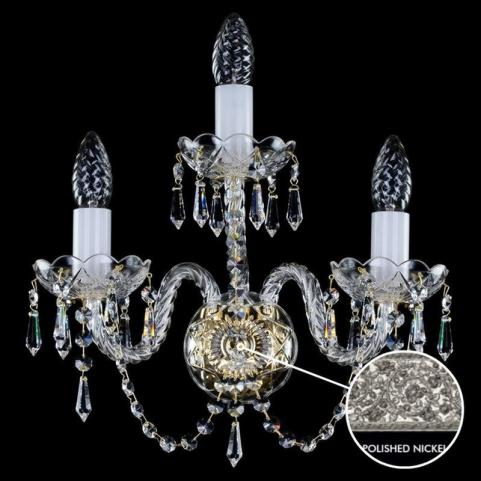 Бра Art Glass MIRKA III. DROPS NICKEL CE