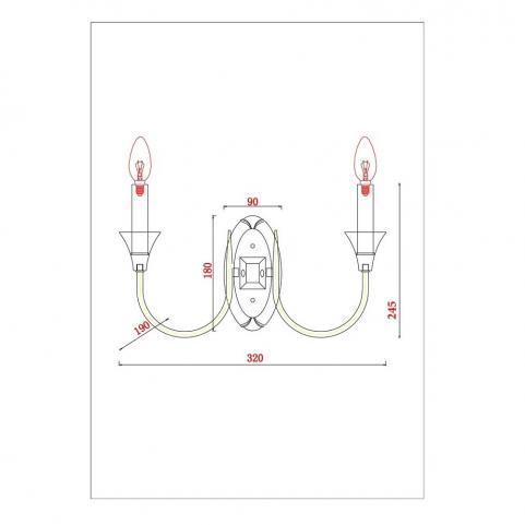 Бра Arte Lamp Collinetta A4094AP-2WH