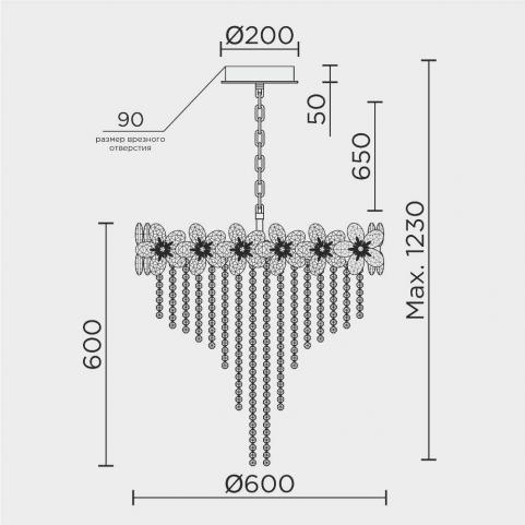 Люстра Modelux  ML.9521.600 GD