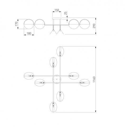 Люстра Eurosvet Grazia 70148/8 черный