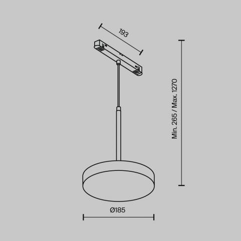 Трековый светильник Maytoni Technical Exility 4000K  Plato TR123-2-15W4K-B