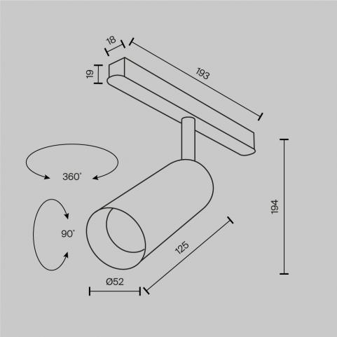 Трековый светильник Maytoni Technical Exility 2700K  Focus LED TR032-2-12W2.7K-M-B