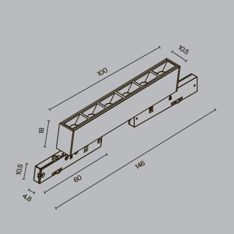Трековый светильник Maytoni Technical Levity 3000К Points TR193-1-5W3K-M-B