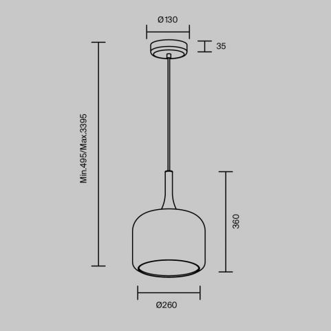 Подвесной светильник Maytoni  Spirito MOD286PL-L18G3K
