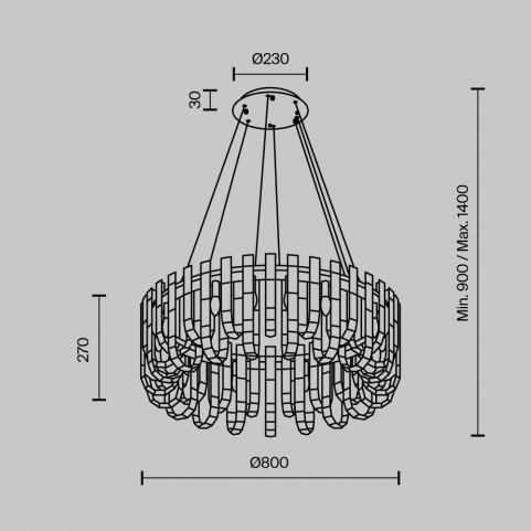 Люстра Modelux  ML.6621.19 CR