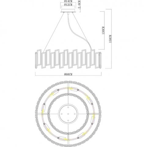 Люстра Divinare Romilda 3512/17 LM-8